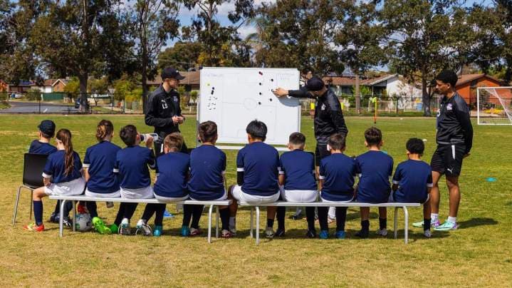 Soccer workshop on the field in Melbourne