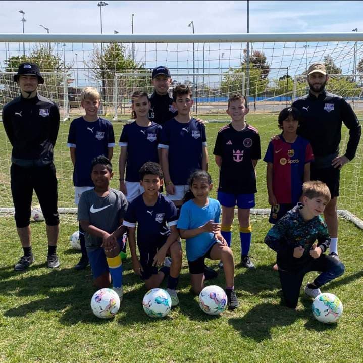 Small group of players with their Powergoal coaches